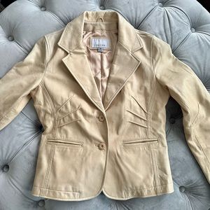 Wilson’s Leather genuine cream leather jacket